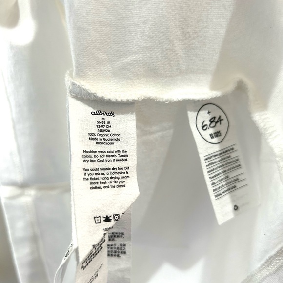 Allbirds women’s organic cotton long sleeve tee M blizzard white casual NWT - Picture 11 of 11